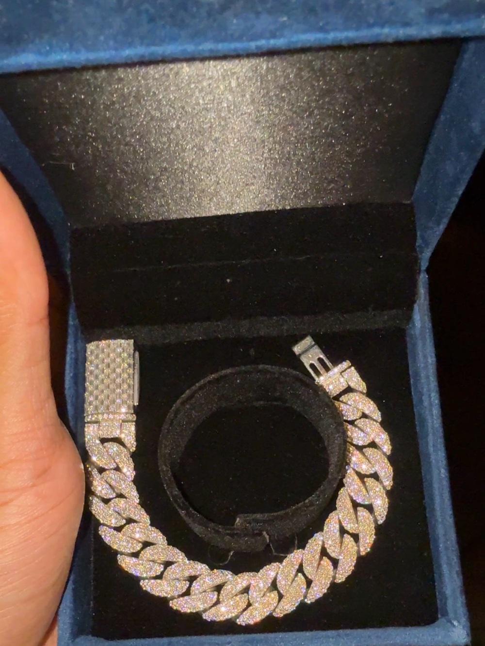 Real VVS1 Moissanite Miami Cuban Link Bracelet 925 Silver (14MM)
